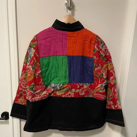 Colorful Floral Patchwork Jacket - Picture 3 of 16